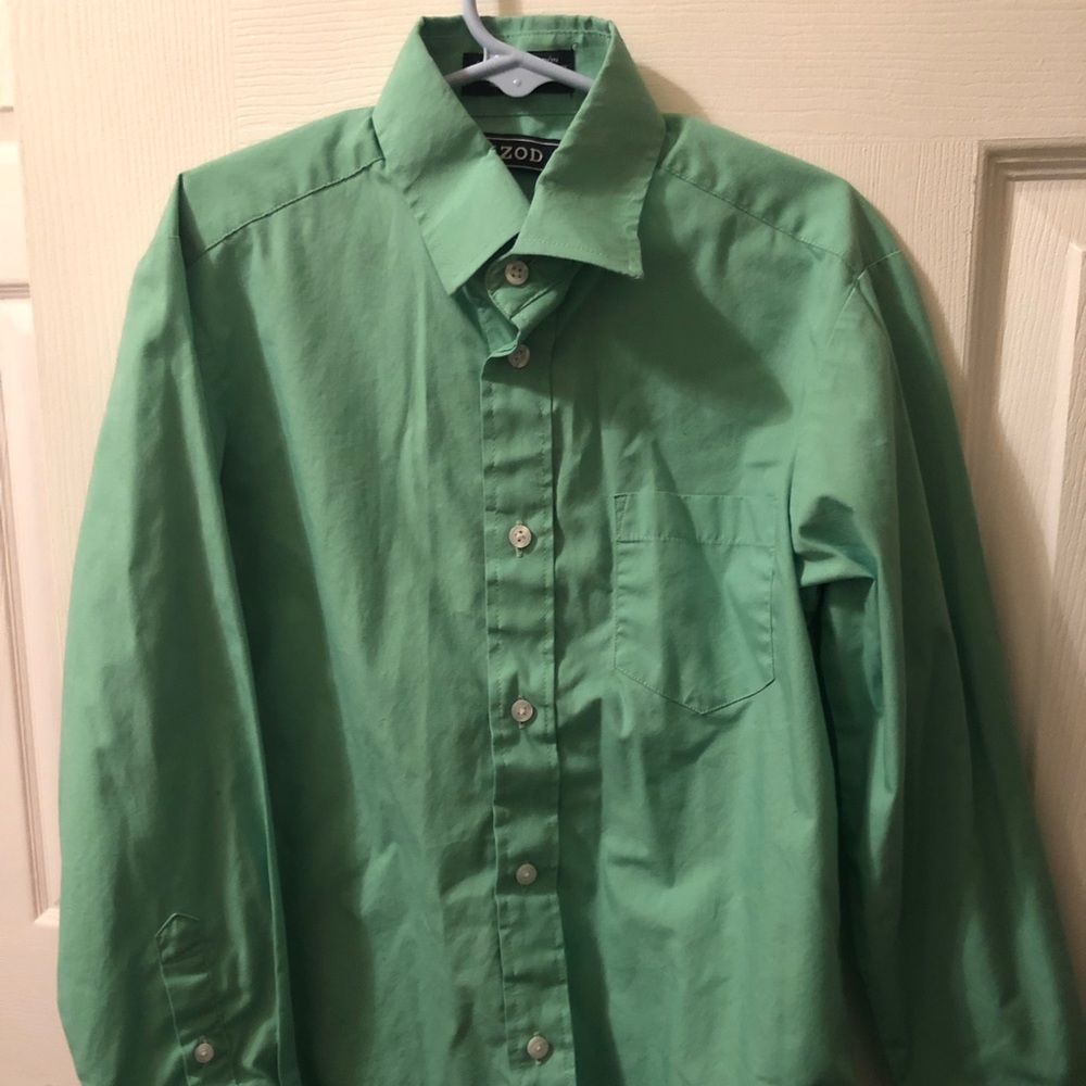 Green Izod Boys Button Down
